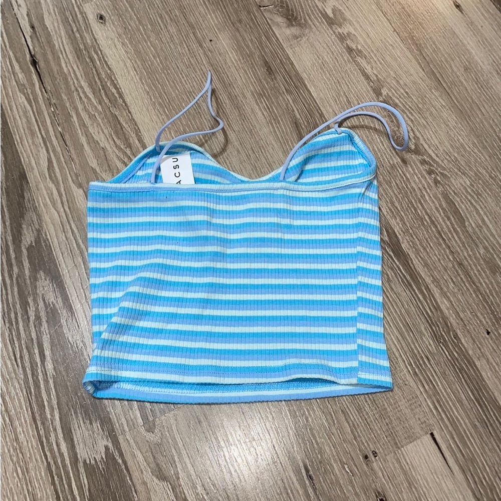 NWT Blue Striped Tank Top from Pacsun Size Small (S) - Picture 2 of 5